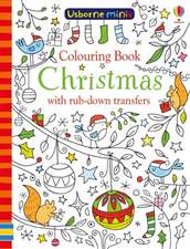 Colouring Book Christmas with rub-down transfers