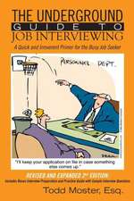 The Underground Guide to Job Interviewing: Revised and Expanded 2nd Edition