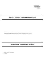 Field Manual FM 4-02.19 Dental Service Support Operations July 2009