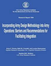 Incorporating Army Design Methodology Into Army Operations