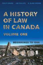 History of Law in Canada, Volume One