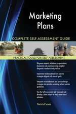 Marketing Plans Complete Self-Assessment Guide