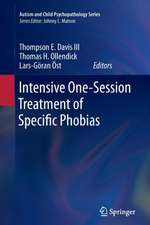 Intensive One-Session Treatment of Specific Phobias