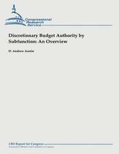 Discretionary Budget Authority by Subfunction