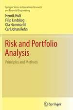 Risk and Portfolio Analysis: Principles and Methods