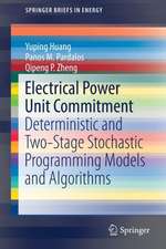 Electrical Power Unit Commitment: Deterministic and Two-Stage Stochastic Programming Models and Algorithms