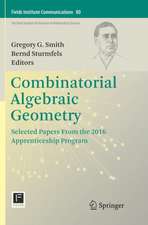 Combinatorial Algebraic Geometry: Selected Papers From the 2016 Apprenticeship Program