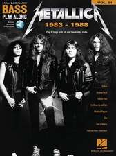 Metallica: 1983-1988: Bass Play-Along Volume 21 (Bk/Online Audio)