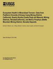 Ecosystem Health in Mineralized Terrane