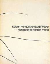 Korean Hangul Manuscript Paper