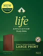 NLT Life Application Study Bible, Third Edition, Large Print (Red Letter, Leatherlike, Brown/Tan, Indexed)