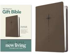 Premium Gift Bible NLT (Leatherlike, Star Cross Taupe, Red L