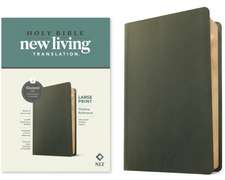 NLT Large Print Thinline Reference Bible, Filament-Enabled Edition (Genuine Leather, Olive Green, Red Letter)