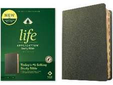 NLT Life Application Study Bible, Third Edition (Genuine Leather, Olive Green, Indexed, Red Letter)