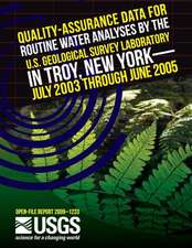 Quality-Assurance Data for Routine Water Analyses by the U.S. Geological Survey Laboratory in Troy, New York? July 2003 Through June 2005