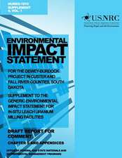 Environmental Impact Statement for the Dewey-Burdock Project in Custer and Fall River Countries, South Dakota