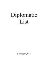 Diplomatic List