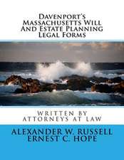 Davenport's Massachusetts Will and Estate Planning Legal Forms