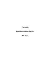 Tanzania Operational Plan Report Fy 2013