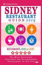 Sidney Restaurant Guide 2015