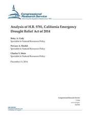 Analysis of H.R. 5781, California Emergency Drought Relief Act of 2014