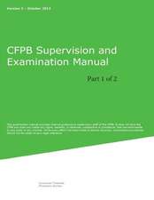 Cfpb Supervision and Examination Manual (Part 1 of 2)