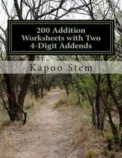 200 Addition Worksheets with Two 4-Digit Addends