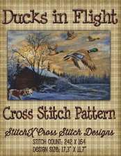 Ducks in Flight Cross Stitch Pattern