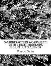 500 Subtraction Worksheets with 2-Digit Minuends, 2-Digit Subtrahends