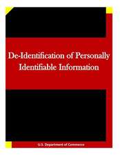 de-Identification of Personally Identifiable Information