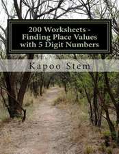 200 Worksheets - Finding Place Values with 5 Digit Numbers