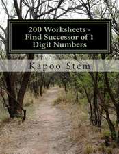 200 Worksheets - Find Successor of 1 Digit Numbers