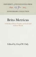 Brito Metricus – A Mediaeval Verse Treatise on Greek and Hebrew Words