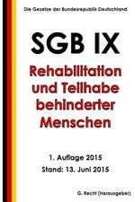 Sgb IX - Rehabilitation Und Teilhabe Behinderter Menschen, 1. Auflage 2015