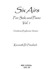 Six Airs for Solo and Piano, Vol. 1 - Trombone/Euphonium Version