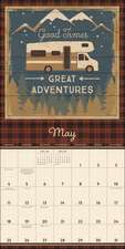 Happy Campers 2025 Wall Calendar