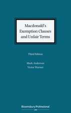 Macdonald's Exemption Clauses and Unfair Terms