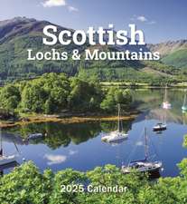 Scottish Lochs & Mountains Mini Easel Desk Calendar 2025