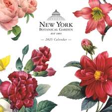 New York Botanical Gardens Illustrated Square Wall Sunday Start Calendar 2025