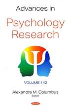 Advances in Psychology Research. Volume 142