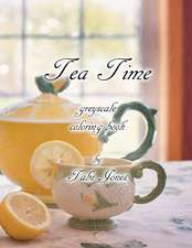 Tea Time Greyscale Coloring Book