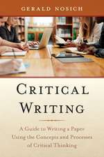 CRITICAL WRITINGA GT WRITING