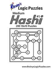 Brainy's Logic Puzzles Medium Hashi #1 200 10x10 Puzzles