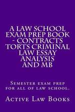 A Law School Exam Prep Book - Contracts Torts Criminal Law Essay Analysis and MB