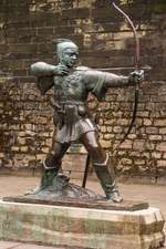 A Statue of Robin Hood in Nottingham England UK Journal