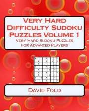 Very Hard Difficulty Sudoku Puzzles Volume 1