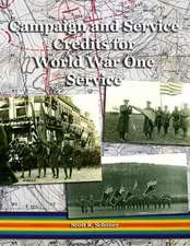 Campaign and Service Credits for World War One Service