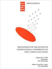 Proceedings 1989 VLDB Conference: 15th International Conference on Very Large Data Bases