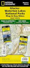 Glacier and Waterton Lakes Day Hikes & National Parks Maps [Map Pack Bundle]