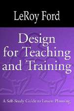 Design for Teaching and Training